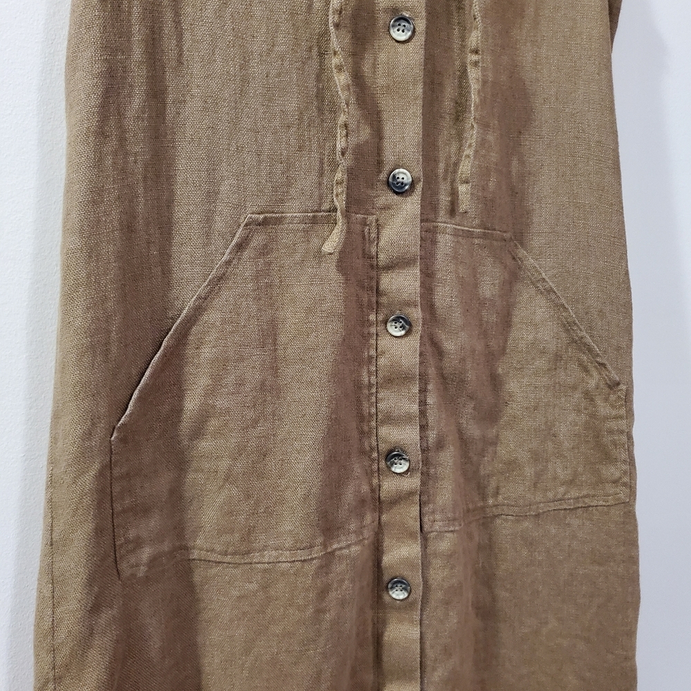 Finity Dresses - Vintage heavyweight linen dress with hood and pockets - Size M - Picture 7 of 7